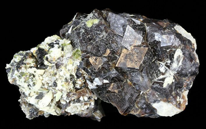 Garnet Cluster with Calcite, Epidote and Feldspar - Pakistan #38728